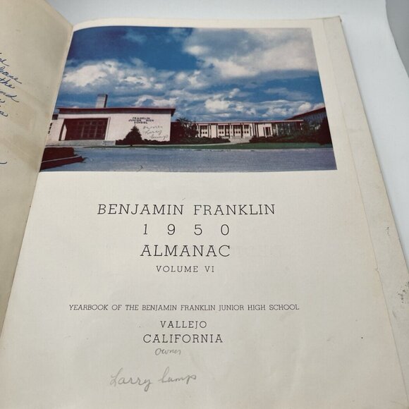 1950 Almanac Benjamin Franklin Junior High Vallejo, CA School Yearbook Vintage - Picture 7 of 14
